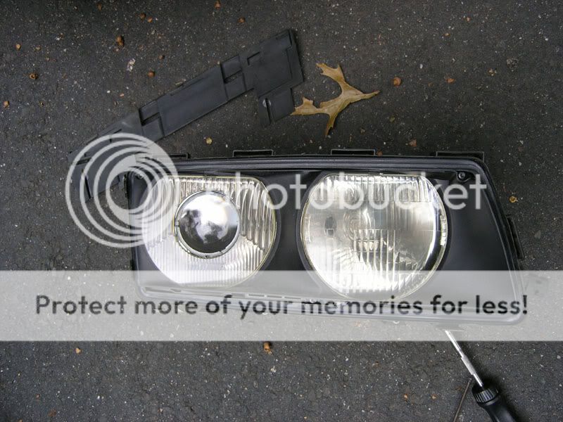 Headlight removal to replace lens